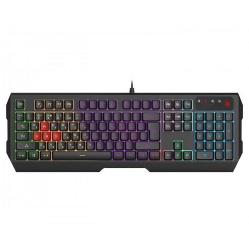 Клавіатура Bloody B140N, Black, USB, ігрова, неонове підсвічування