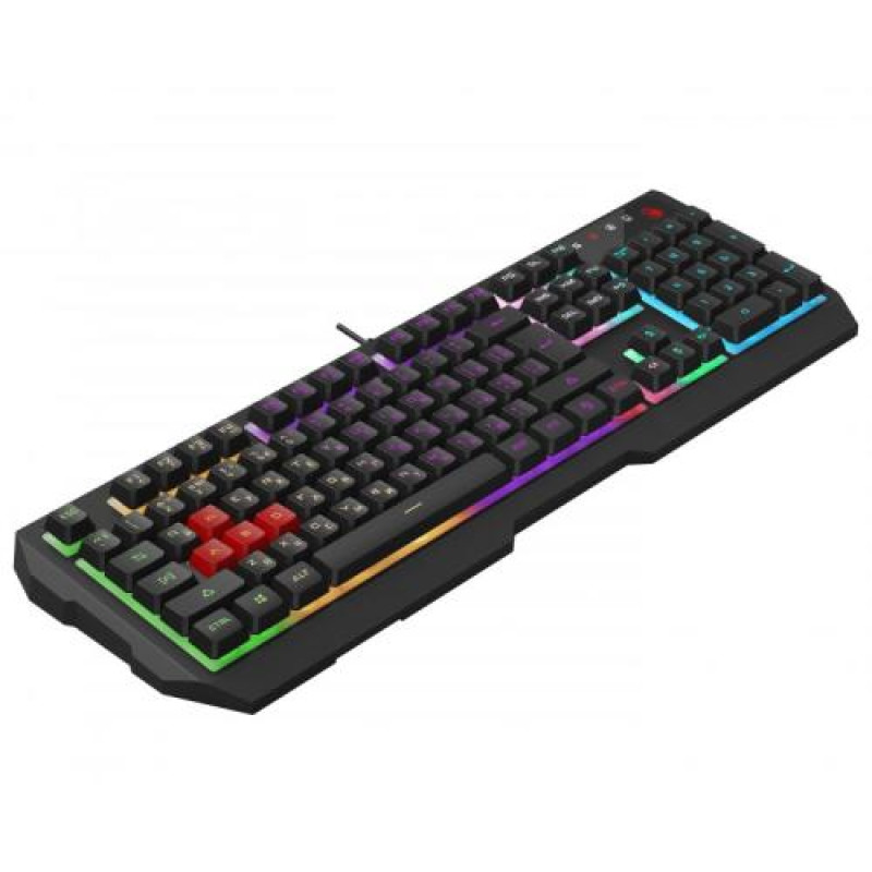 Клавіатура Bloody B140N, Black, USB, ігрова, неонове підсвічування