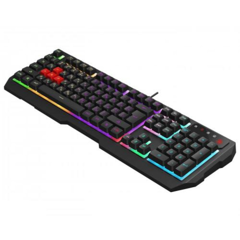 Клавіатура Bloody B140N, Black, USB, ігрова, неонове підсвічування