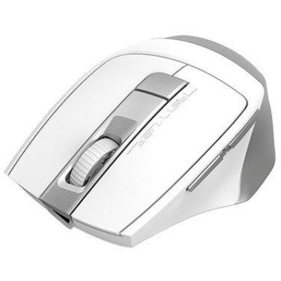 Миша A4Tech Fstyler FB35CS, Icy White, USB, бездротова безшумна, оптична, BT+RF (Combo), 1200/1600/2000/2400 dpi, 125 Hz, 6 кнопок, вбудований Li акумулятор