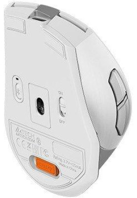 Миша A4Tech Fstyler FB35CS, Icy White, USB, бездротова безшумна, оптична, BT+RF (Combo), 1200/1600/2000/2400 dpi, 125 Hz, 6 кнопок, вбудований Li акумулятор
