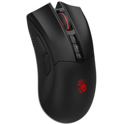 Миша бездротова Bloody R90 Plus, Black, USB 2.4GHz, оптична (сенсор BC3332-S), 100 - 5000 cpi, 150 IPS, 8 програмованих кнопок, акумулятор 500 mAh