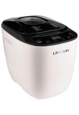 Хлібопіч Liberton LBM-6304, White/Black, 600 Вт, 12 програм, 1 тістоміс, 1 гак, випікання 700/900г, оглядове вікно, підтримка температури, відстрочка старту
