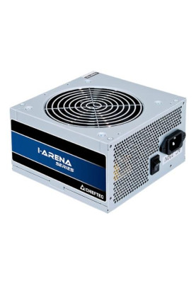 Блок живлення 400 Вт, Chieftec IARENA, Silver, Active PFC, 120 мм, 3xMolex / 5xSATA / 1xPCI-E 6+2-pin / 1xMB 20+4-pin / 1xCPU 4+4-pin, захист: AFC/OPP/OVP/SCP/SIP/UVP (GPB-400S)