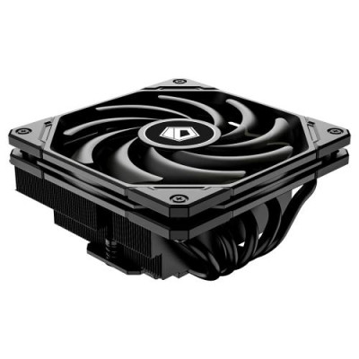Кулер для процесора ID-Cooling IS-55 Black, 1x120 мм, алюміній/мідь, Intel: 1700, 1200, 1150, 1151, 1155, 1156, AMD: AM5, AM4, 120х120х55 мм, 4-pin PWM, до 125 Вт