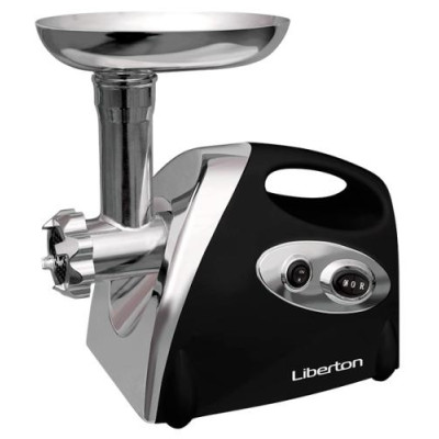 М'ясорубка Liberton LMG-18T02, Black, 1800W, продуктивність 1.2кг/хв, соковитискач для томатів, диски для подрібнення 3/5/7мм, насадка для ковбасок/«кеббе», металевий шнек, реверс, захист від перегріву