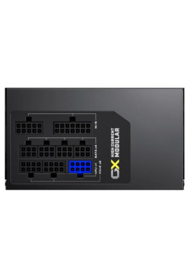 Блок живлення 750 Вт, GameMax GX-750, Black, модульний, 80+ Gold, Active PFC, 12 см, 3xMolex / 6xSATA / 4x6+2-pin / 2x4+4-pin / 1x20+4-pin, захист OVP / UVP / OCP / OLP / OPP / SCP