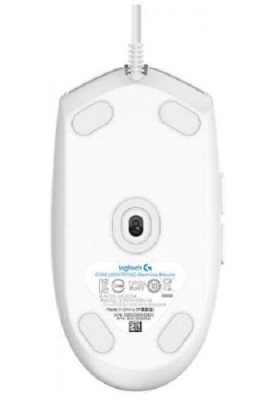 Миша Logitech G102 LIGHTSYNC, White, USB, оптична, 200-8000 dpi, RGB-підсвічування LIGHTSYNC, 6 програмованих механічних кнопок із пружинним механізмом, 2.1 м (910-005809)