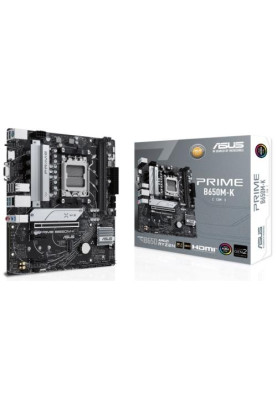 Материнська плата AM5 Asus PRIME B650M-K, B650, 2xDDR5, Int.Video (CPU), 4xSATA3, 2xM.2, 1xPCI-E 4.0 x16, 2xPCI-E 4.0 x1, Realtek 7.1, Realtek 2.5Gb, 6xUSB3.2/6xUSB2.0, VGA/HDMI, MicroATX