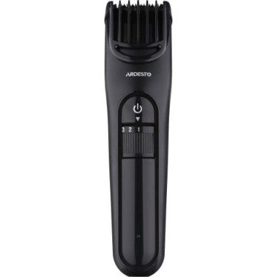 Машинка для стрижки Ardesto HC-Y10-B, Black, живлення аккумулятор, кількість установок довжини 10 (1-10мм), 1 насадка, леза з нерж. сталі