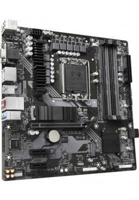 Материнська плата LGA1700, Gigabyte B760M DS3H, B760, 4xDDR5, Int.Video(CPU), 4xSATA3, 2xM.2, 1xPCI-E 16x 4.0, 2xPCI-E 1x 3.0, Realtek 7.1, RTL8125BG, 6xUSB3.2/6xUSB2.0, VGA/HDMI/2xDP, MicroATX