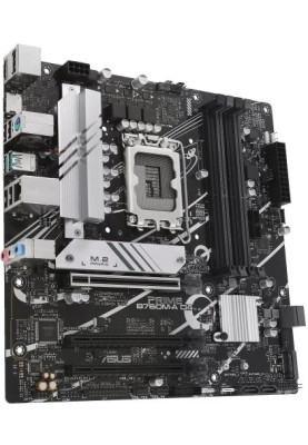Материнська плата LGA1700, Asus PRIME B760M-A D4-CSM, B760, 4xDDR4, Int.Video(CPU), 4xSATA3, 2xM.2, 3xPCI-E 16x 4.0, Realtek 7.1, Realtek 2.5Gb, 5xUSB3.2/7xUSB2.0, HDMI/DP, MicroATX