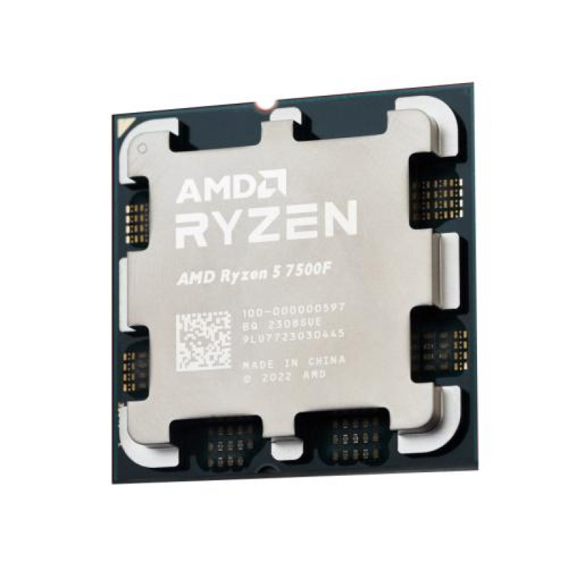 Процесор AMD (AM5) Ryzen 5 7500F, Tray, 6x3.7 GHz (Turbo Boost 5.0 GHz), L3 32Mb, Zen 4, 5 nm, TDP 65W, розблокований множник (100-000000597)