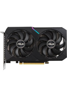 Відеокарта GeForce RTX 3050, Asus, DUAL OC V2, 8Gb GDDR6, 128-bit, DVI-D/HDMI/DP, 1852/14000 MHz, 6-pin (DUAL-RTX3050-O8G-V2)