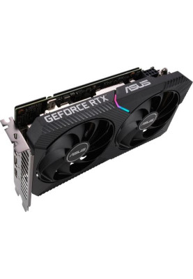 Відеокарта GeForce RTX 3050, Asus, DUAL OC V2, 8Gb GDDR6, 128-bit, DVI-D/HDMI/DP, 1852/14000 MHz, 6-pin (DUAL-RTX3050-O8G-V2)