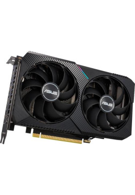 Відеокарта GeForce RTX 3050, Asus, DUAL OC V2, 8Gb GDDR6, 128-bit, DVI-D/HDMI/DP, 1852/14000 MHz, 6-pin (DUAL-RTX3050-O8G-V2)