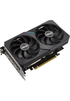 Відеокарта GeForce RTX 3050, Asus, DUAL OC V2, 8Gb GDDR6, 128-bit, DVI-D/HDMI/DP, 1852/14000 MHz, 6-pin (DUAL-RTX3050-O8G-V2)