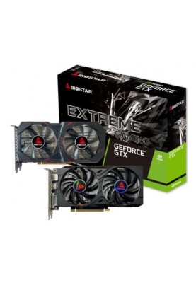 Відеокарта GeForce GTX 1660 Ti, Biostar, 6Gb GDDR6, 192-bit, DVI-D/HDMI/DP, 1770/12000 MHz, 8-pin (VN1666TF69)