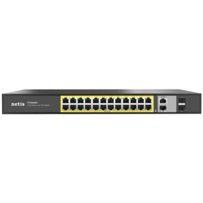 Комутатор Netis P124GH, 24x10/100 Mb/s, 2xGE Uplink, 2xGE SFP, некерований