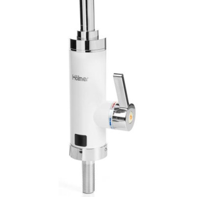 Водонагрівач проточний Holmer HHW-411PL, White, 3000W, механічне керування, IPX4, LED дисплей, захист від включення без води, захист від перегріву