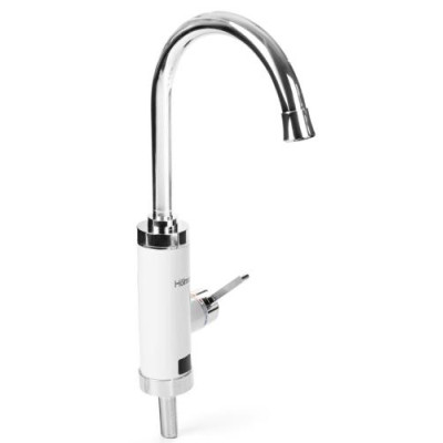 Водонагрівач проточний Holmer HHW-411PL, White, 3000W, механічне керування, IPX4, LED дисплей, захист від включення без води, захист від перегріву