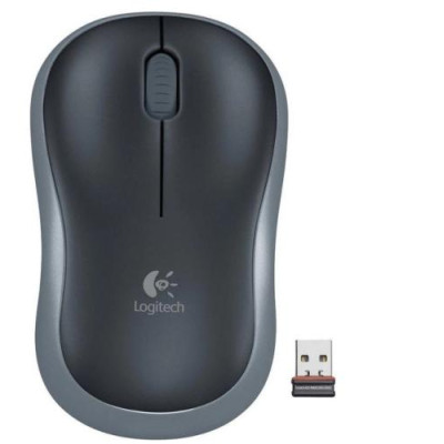 Миша Logitech M185, Grey/Black, USB, бездротова, оптична, 1000 dpi, 3 кнопки, 1xAA (910-002235)