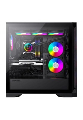 Корпус GameMax Leader Black, без БЖ, Full Tower, ATX / EATX / Mini ITX / Micro ATX, 1xUSB 2.0, 1xUSB 3.0, 1 х USB Type-C, 6 x 120 мм ARGB