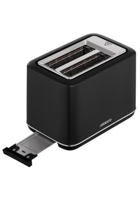 Тостер Ardesto T-K301E, Black, 800W, 2 тости, 2 відділення, 7 режимів підсмажування, дисплей з індикацією часу приготування, автоцентрування, кнопка скасування приготування, підігрів