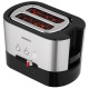 Тостер Ardesto T-K210, Steel/Black, 1000W, 2 тости, 2 відділення, 10 режимів підсмажування, автоцентрування, кнопка скасування приготування, підігрів, підсвічення кнопок управління, функція додаткового підйому
