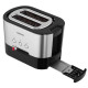 Тостер Ardesto T-K210, Steel/Black, 1000W, 2 тости, 2 відділення, 10 режимів підсмажування, автоцентрування, кнопка скасування приготування, підігрів, підсвічення кнопок управління, функція додаткового підйому