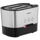Тостер Ardesto T-K210, Steel/Black, 1000W, 2 тости, 2 відділення, 10 режимів підсмажування, автоцентрування, кнопка скасування приготування, підігрів, підсвічення кнопок управління, функція додаткового підйому