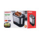 Тостер Ardesto T-K210, Steel/Black, 1000W, 2 тости, 2 відділення, 10 режимів підсмажування, автоцентрування, кнопка скасування приготування, підігрів, підсвічення кнопок управління, функція додаткового підйому