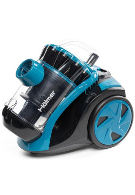 Пилосос Holmer HVCC-91В ECO Cyclone, Blue, 900W, контейнер, об'єм пилозбірника 2л, універсальна щітка підлога/килим; 2в1 для м'яких меблів і щілинна, HEPA-фільтр, регулювання потужності на корпусі, технологія Multi-Cyclone, мікрофільтр