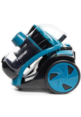 Пилосос Holmer HVCC-91В ECO Cyclone, Blue, 900W, контейнер, об'єм пилозбірника 2л, універсальна щітка підлога/килим; 2в1 для м'яких меблів і щілинна, HEPA-фільтр, регулювання потужності на корпусі, технологія Multi-Cyclone, мікрофільтр