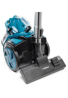 Пилосос Holmer HVCC-91В ECO Cyclone, Blue, 900W, контейнер, об'єм пилозбірника 2л, універсальна щітка підлога/килим; 2в1 для м'яких меблів і щілинна, HEPA-фільтр, регулювання потужності на корпусі, технологія Multi-Cyclone, мікрофільтр