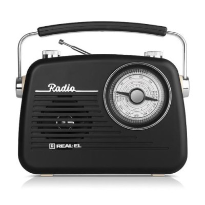Радіоприймач 1.0 Real-El X-540 Black/Yellow, 3 Вт, пластиковий корпус, FM/AM/SW, Bluetooth, USB, microSD, акумулятор