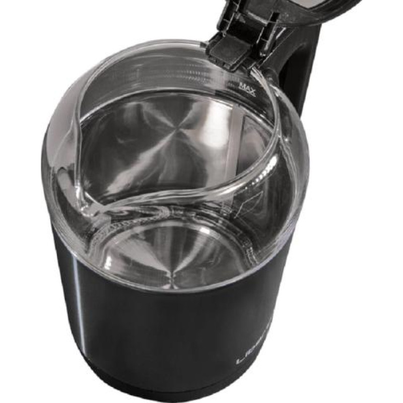 Електрочайник Liberton LEK-6829, Black/Inox, 1500W, 1.8л, дисковий, подвійна стінка (нержавіюча сталь+скло), LED-підсвічування, автовідключення, індикатор включення, відкривання кришки ручне, шкала рівня води внутрішня