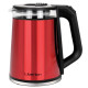 Електрочайник Liberton LEK-6826, Red/Black, 2000W, 1.8л, дисковий, подвійна стінка (нержавіюча сталь+скло), LED-підсвічування, автовідключення, індикатор включення, відкривання кришки ручне, шкала рівня води внутрішня