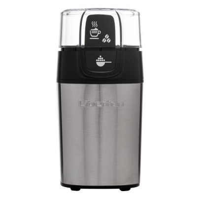 Кавомолка Liberton LCG-2304, Grey, 200Вт, 70г, 2 змінні чаші із нерж. сталі для м'яких та твердих інгредієнтів, блокування включення при знятій кришці, корпус та ніж з нержавіючої сталі