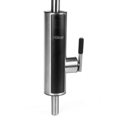 Водонагрівач проточний Holmer HHW-412SL, Inox, 3000W, механічне керування, IPX4, захист від включення без води, захист від перегріву, матеріал корпуса термо-пластик-нержавіюча сталь, автозапобіжник 16А