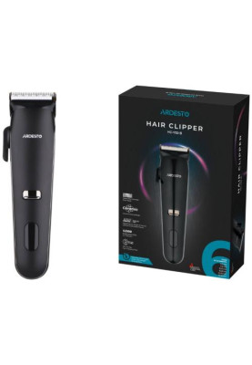 Машинка для стрижки Ardesto HC-Y32-B, Black, живлення мережа/акумулятор, 6 насадок (4-30 мм), леза з нерж. сталі/кераміки, індикатор зарядки, аккумулятор на 60хв