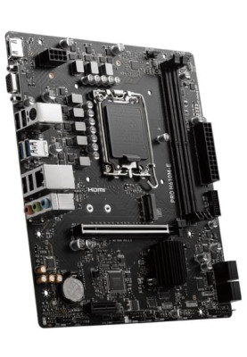 Мат.плата LGA1700, MSI PRO H610M-E, H610, 2xDDR5, Int.Video(CPU), 4xSATA3, 1xM.2, 1xPCI-E 4.0 x16, 1xPCI-E 3.0 x1, ALC897, RTL8111H, 4xUSB3.2/8xUSB2.0, VGA/HDMI, MicroATX