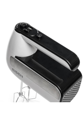 Міксер Eisen EHM-415W, White, 450W, ручний, 5 швидкостей, турбо режим, вінчики, гаки для замісу тіста, захист від перегріву