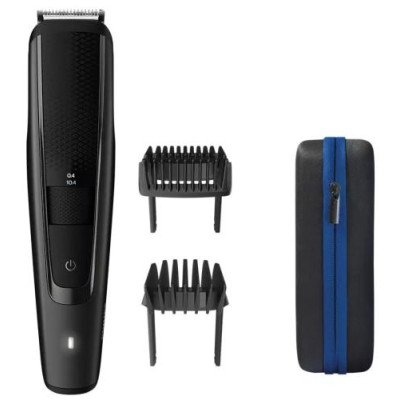 Тример Philips BT5515/70, Black, для бороди та вусів, 2 насадки, 40 налаштувань довжини 0,4-10мм, телескопічні насадки, акумулятор (90хв)/ мережа, в комплекті футляр