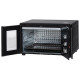 Електродуховка Liberton LEO-500 Black, 1700W, 50л, подвійні розпашні дверцята, 6 режімів нагріву, конвекція, підсвітка, 70-250 °C, механічне керування, таймер, рожен, решітка, деко, лоток для крихт та жиру, тримач для дека, ТЕРМОРУКАВИЦЯ У ПОДАРУНОК