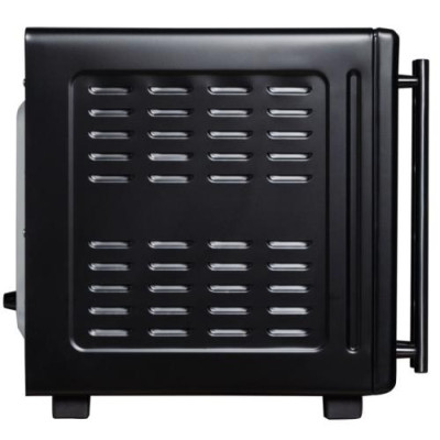 Електродуховка Liberton LEO-500 Black, 1700W, 50л, подвійні розпашні дверцята, 6 режімів нагріву, конвекція, підсвітка, 70-250 °C, механічне керування, таймер, рожен, решітка, деко, лоток для крихт та жиру, тримач для дека, ТЕРМОРУКАВИЦЯ У ПОДАРУНОК