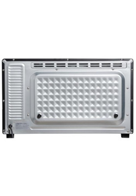 Електродуховка Liberton LEO-500 Black, 1700W, 50л, подвійні розпашні дверцята, 6 режімів нагріву, конвекція, підсвітка, 70-250 °C, механічне керування, таймер, рожен, решітка, деко, лоток для крихт та жиру, тримач для дека, ТЕРМОРУКАВИЦЯ У ПОДАРУНОК