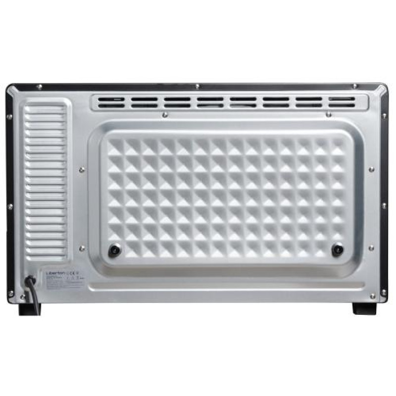 Електродуховка Liberton LEO-500 Black, 1700W, 50л, подвійні розпашні дверцята, 6 режімів нагріву, конвекція, підсвітка, 70-250 °C, механічне керування, таймер, рожен, решітка, деко, лоток для крихт та жиру, тримач для дека, ТЕРМОРУКАВИЦЯ У ПОДАРУНОК