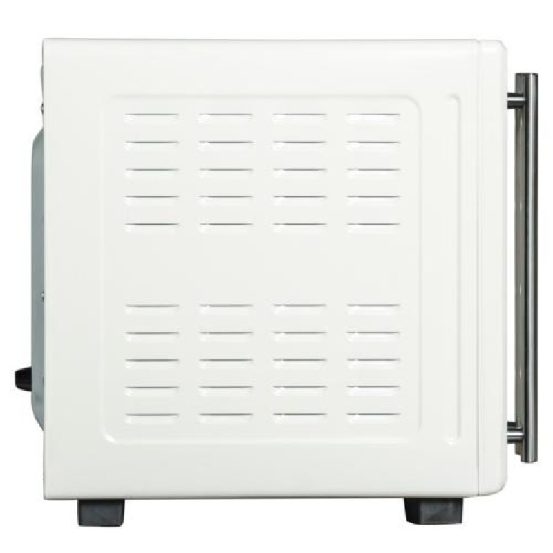 Електродуховка Liberton LEO-500 White, 1700W, 50л, подвійні розпашні дверцята, 6 режімів нагріву, конвекція, підсвітка, 70-250 °C, механічне керування, таймер, рожен, решітка, деко, лоток для крихт та жиру, тримач для дека, ТЕРМОРУКАВИЦЯ У ПОДАРУНОК