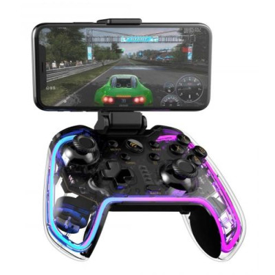 Геймпад Havit G158BT PRO, Transparent, бездротовий (Bluetooth 4.0), кріплення для телефону (HV-G158BT PRO)